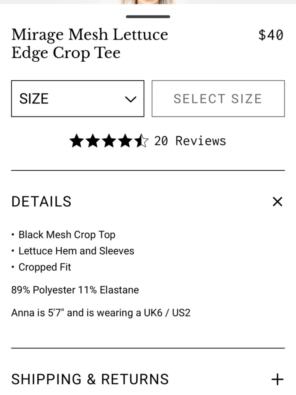 Sheer Black Mesh Short Sleeve Top - Picture 7 of 9